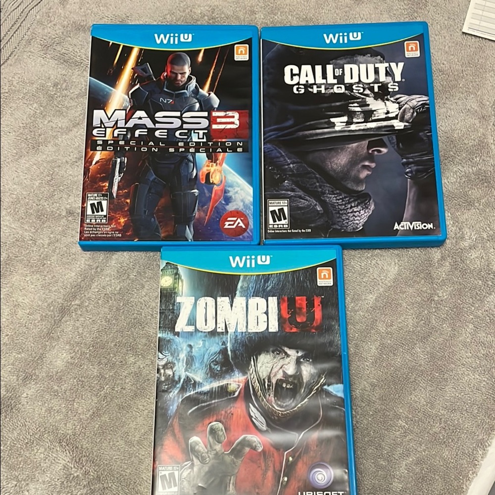 Wii U Video Game Bundle - Blue Cases